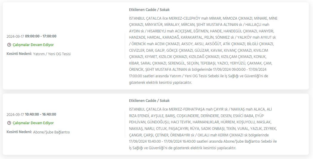 İstanbul'un bu ilçelerinde 8 saati bulacak elektrik kesintileri yaşanacak 15